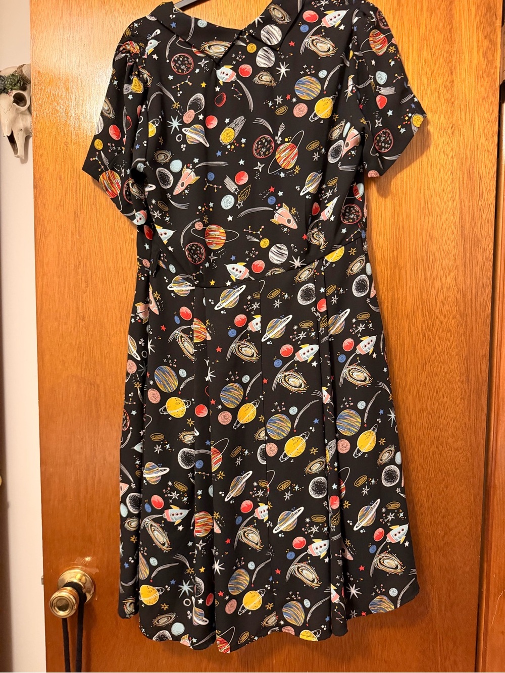 Joanie space theme button dress - Picture 3 of 5